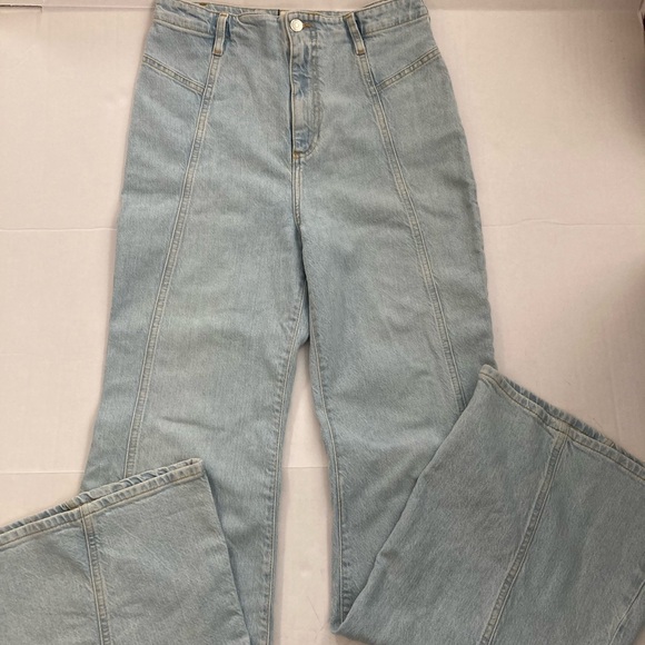 We The Free Florence High waisted Flair Light Wash Jeans 70’s women's Size 29 - Picture 10 of 13
